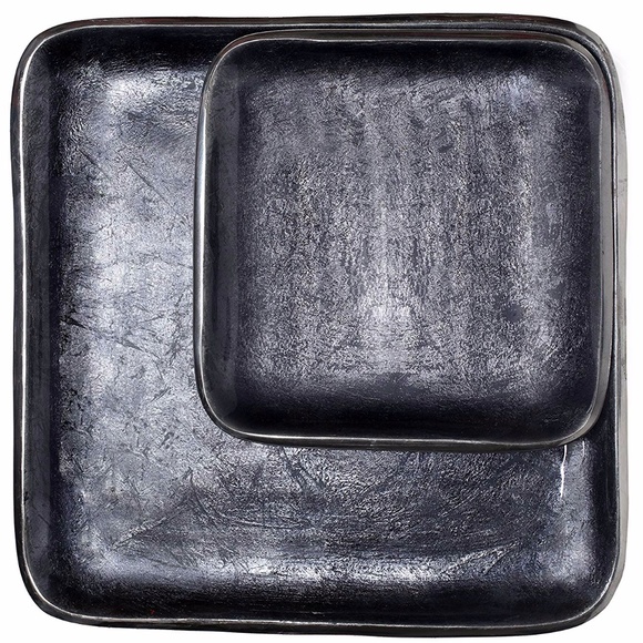 Other - SET OF 2 PHOSPHORESCENT HANDMADE PLATTERS NWT